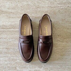 Vintage Chanel Logo Loafers
